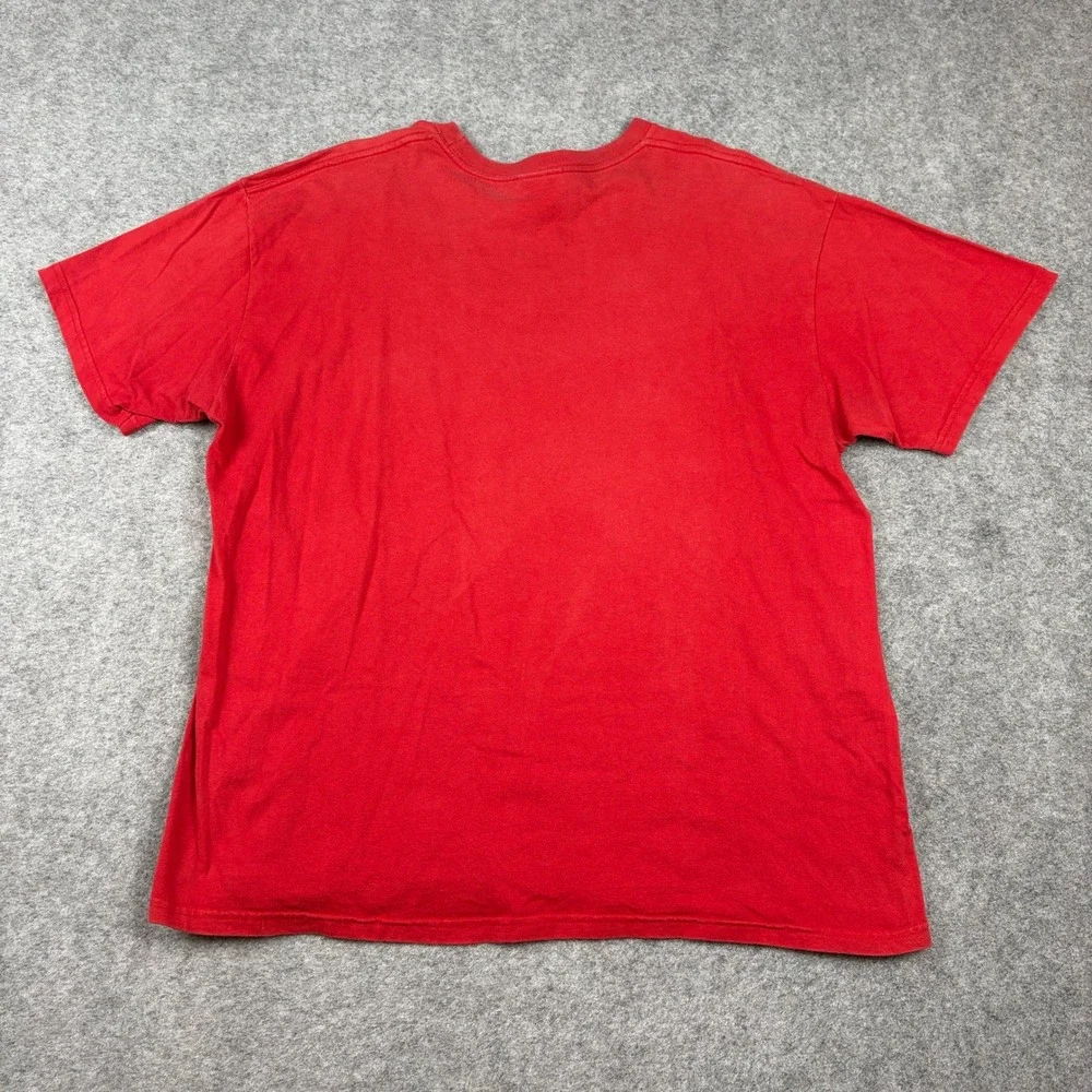 Vintage Y2K Nike T-Shirt Mens XXL Red Graphic Basketball Center Swoosh Surf‎ 90s